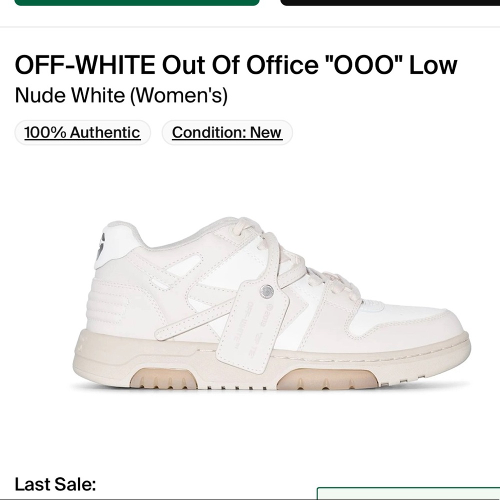 Off White “OOO” Out Of Office Sneakers 
- Size 40